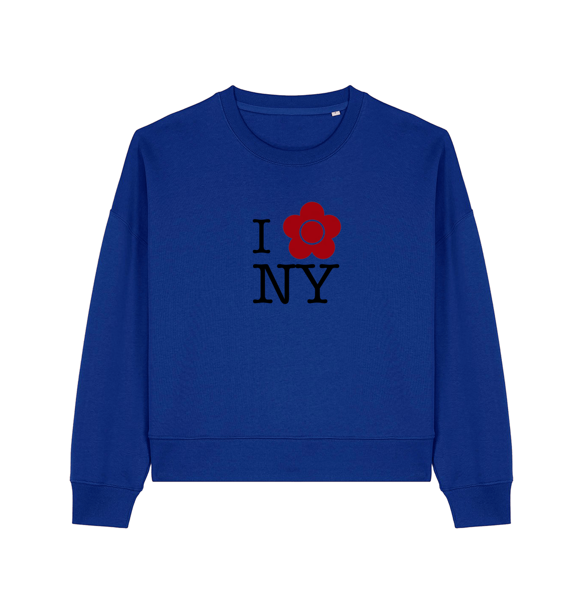 Worker Blue Printed Sweater Front
