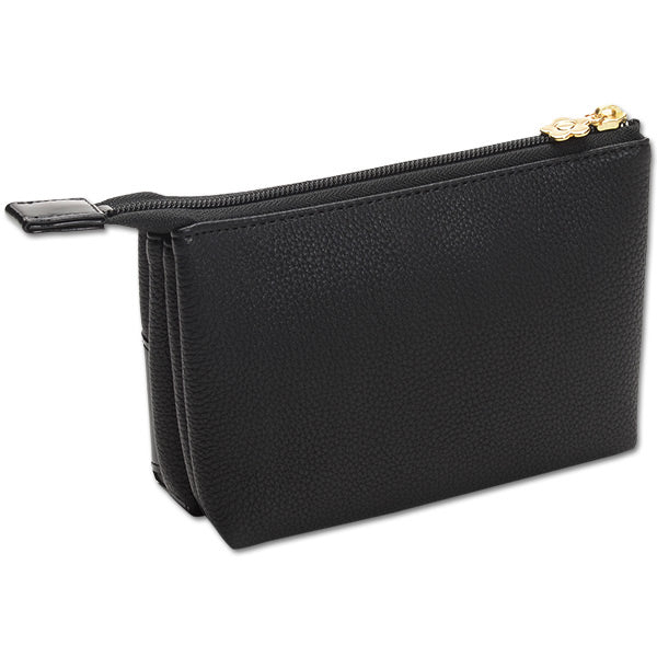 Rising Daisy Three Compartment Pouch Black