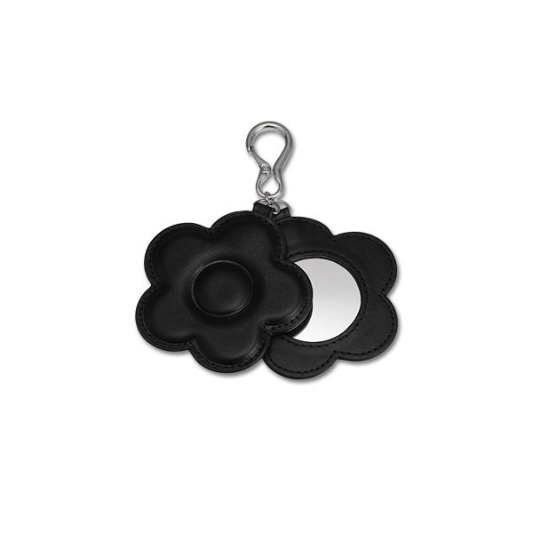 Daisy Mirror Bag Charm Black