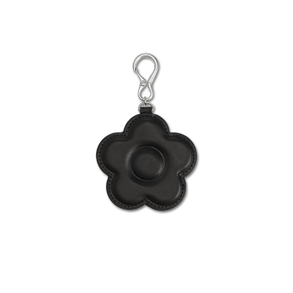 Daisy Mirror Bag Charm Black