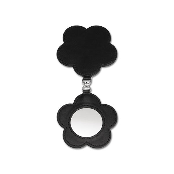 Daisy Mirror Bag Charm Black