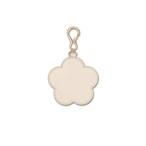 Daisy Mirror Bag Charm White Gold