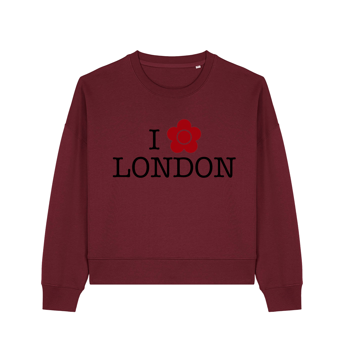 Burgendy Printed Sweater Front