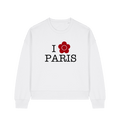 White Printed Sweater Front