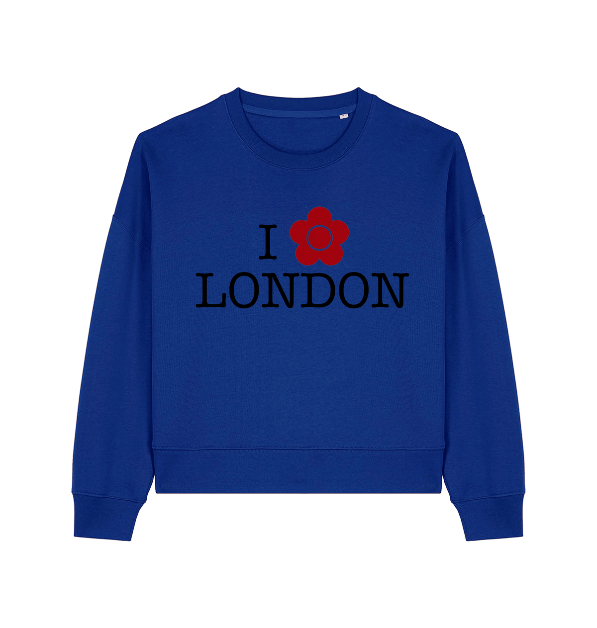 Worker Blue Printed Sweater Front