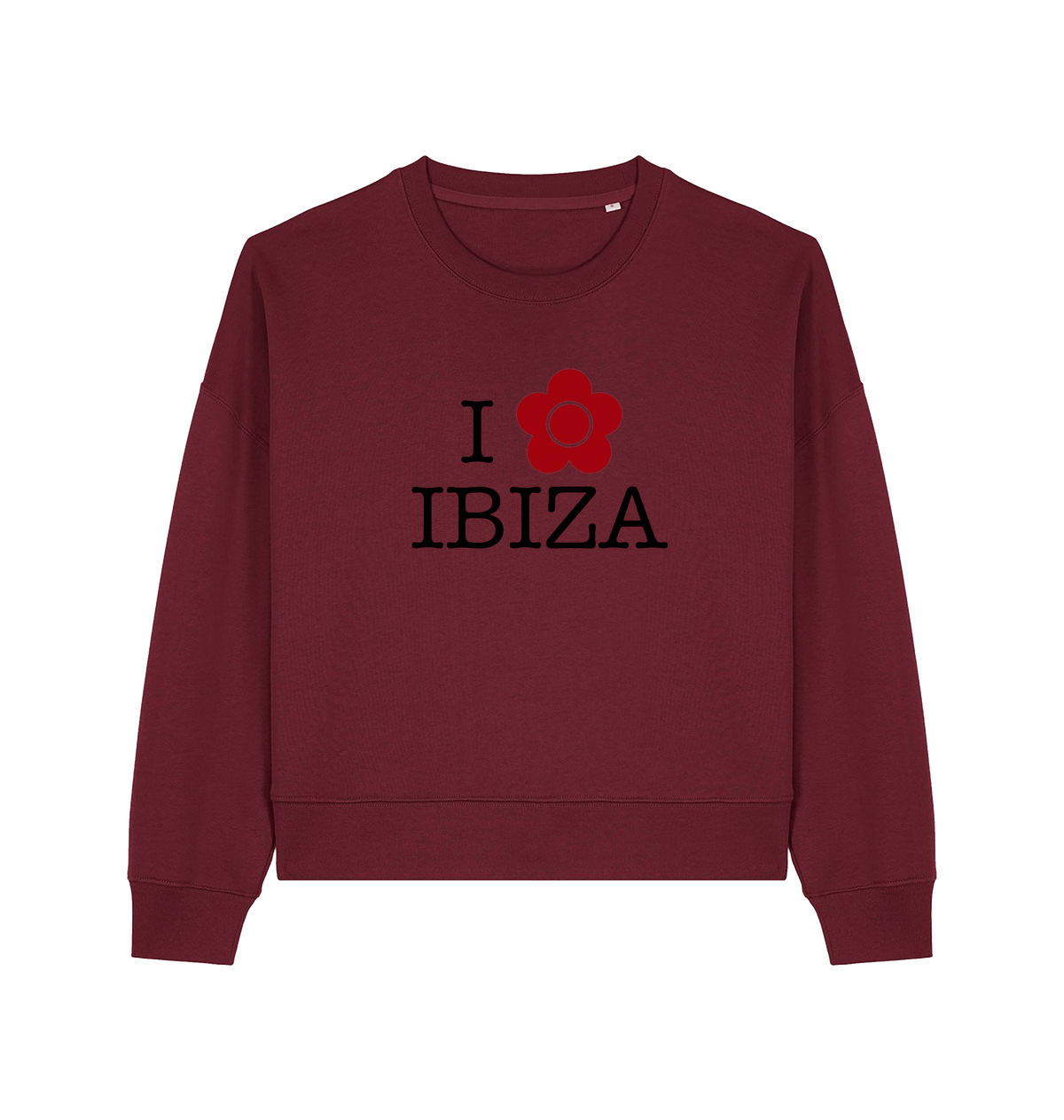 Burgendy Printed Sweater Front