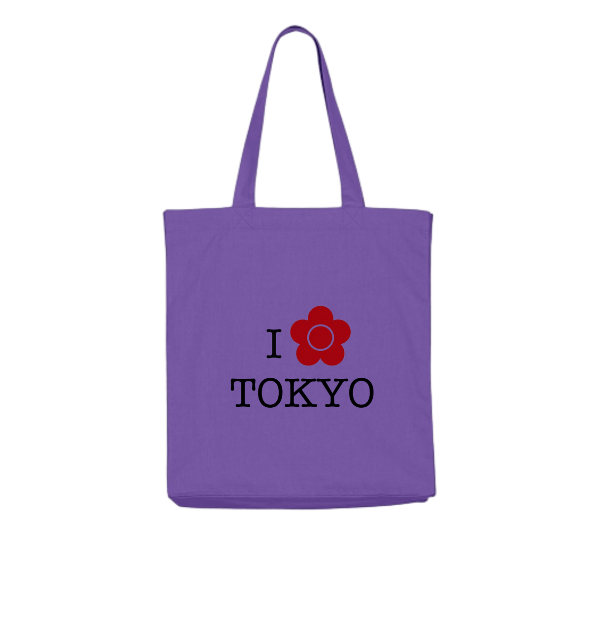 Purple Love Tote Bags Front