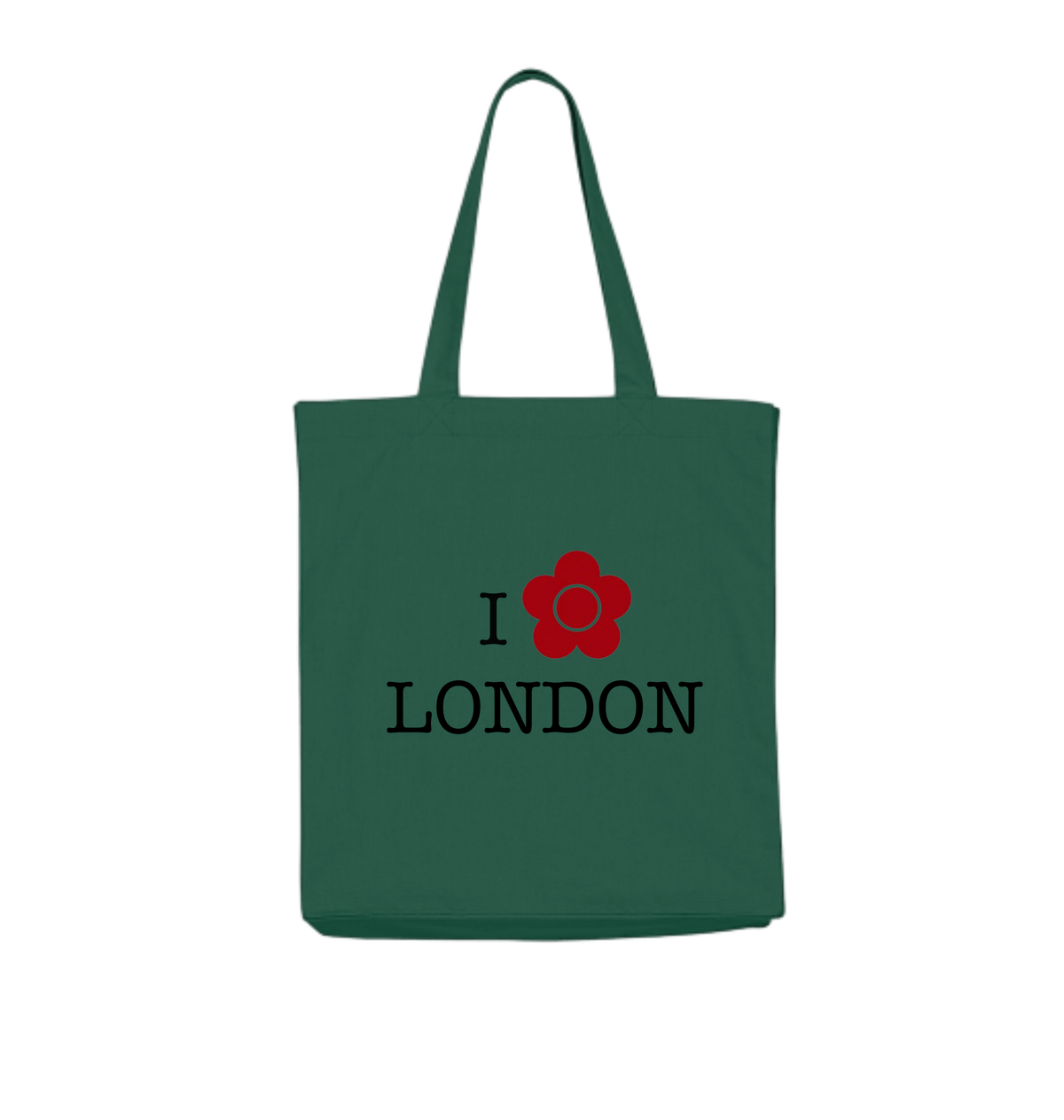 Bottle Green Tote Bags Front