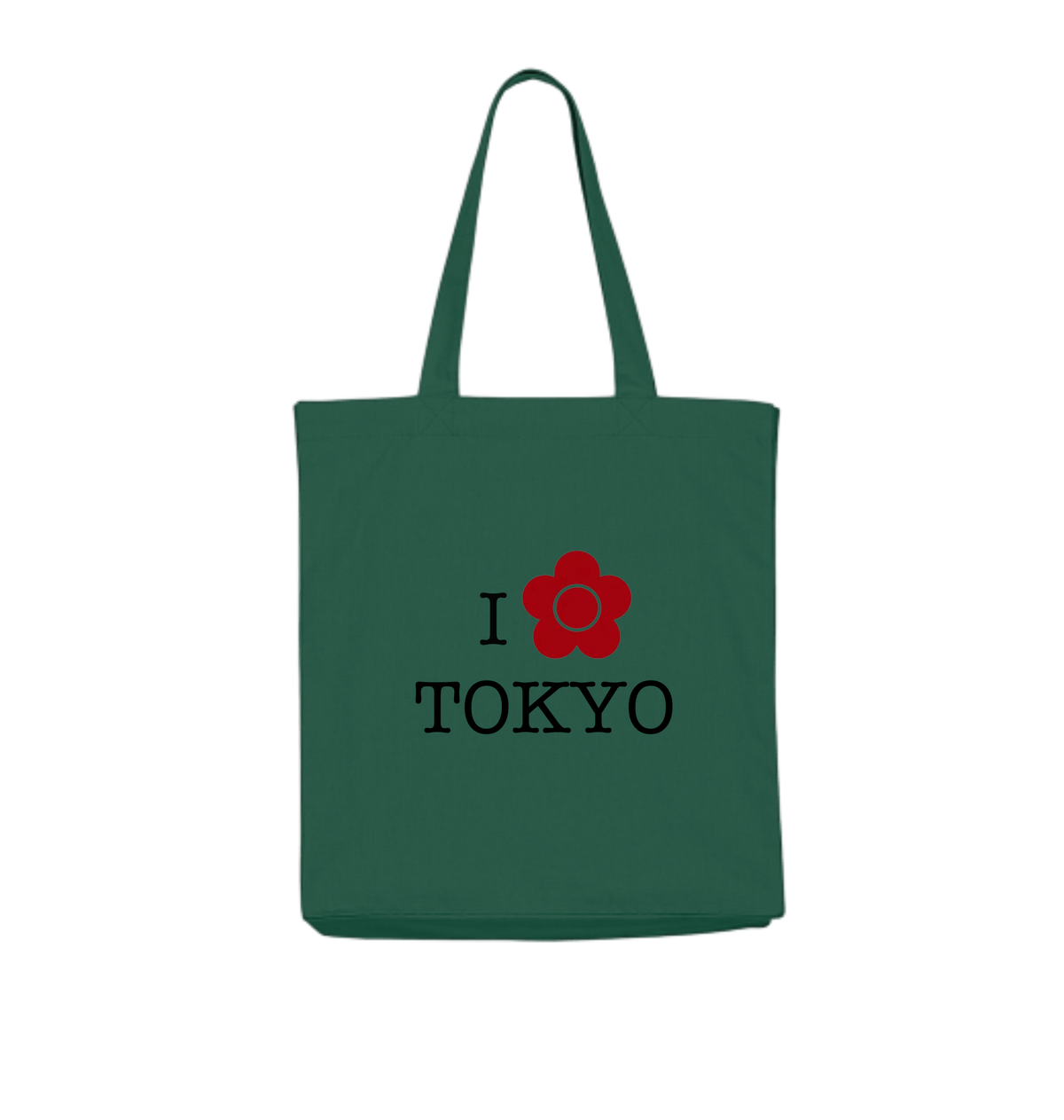 Bottle Green Tote Bags Front