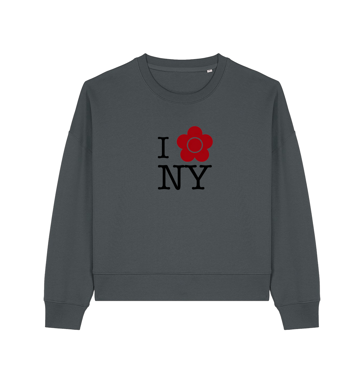 Anthracite Printed Sweater Front