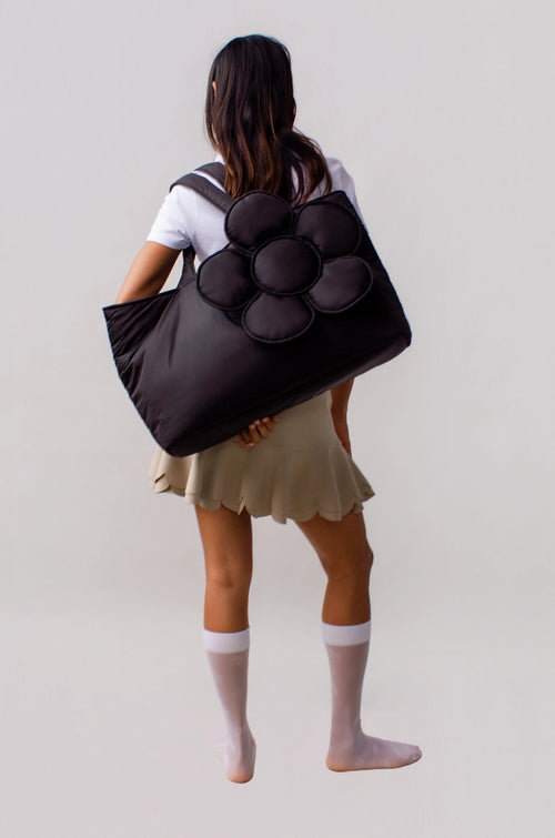 Blooming Daisy Tote Black