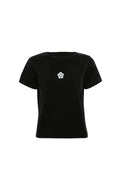 Icon Daisy Fitted T-shirt Black
