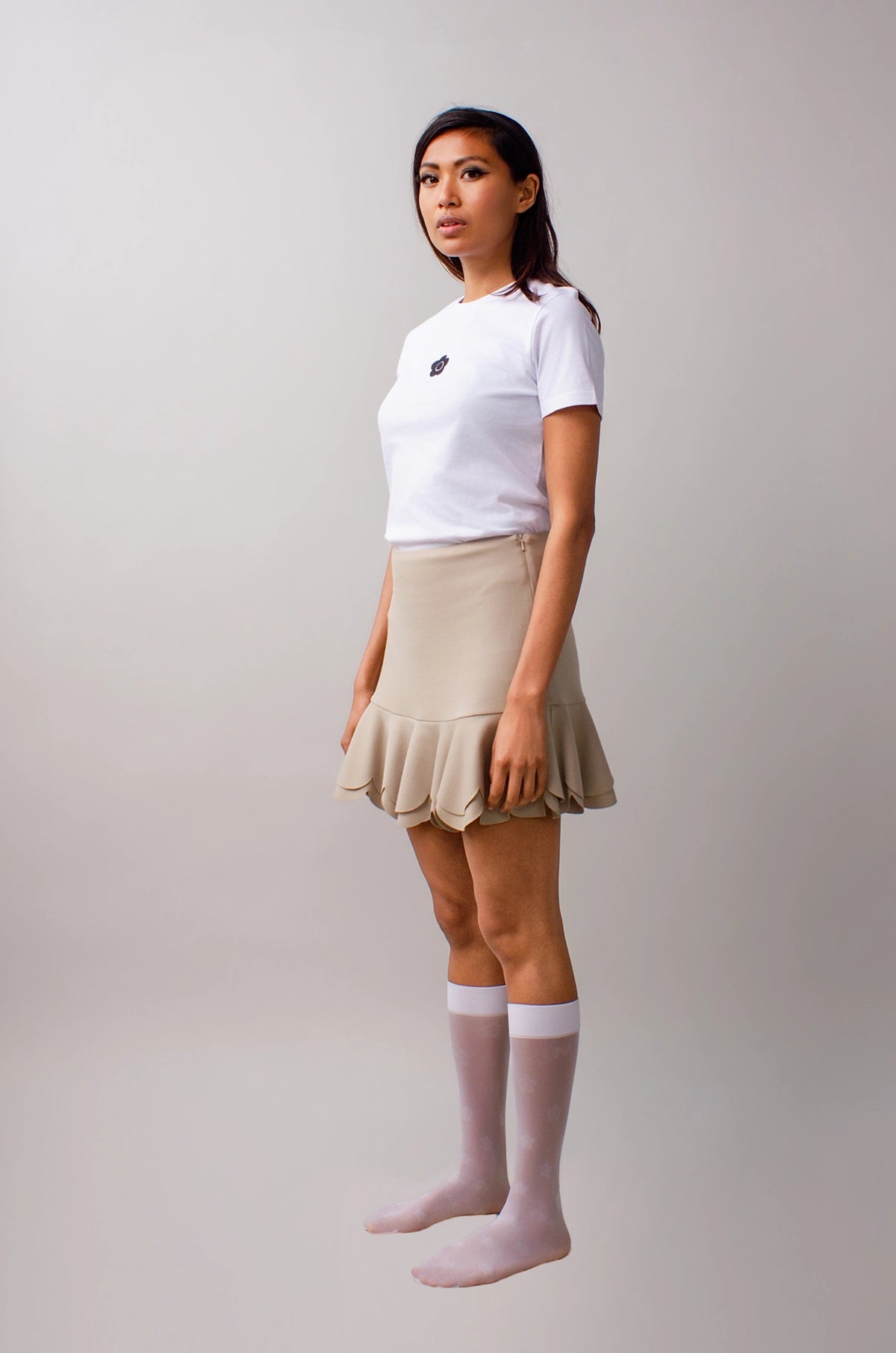 Petal Power Mini Skirt Biscuit