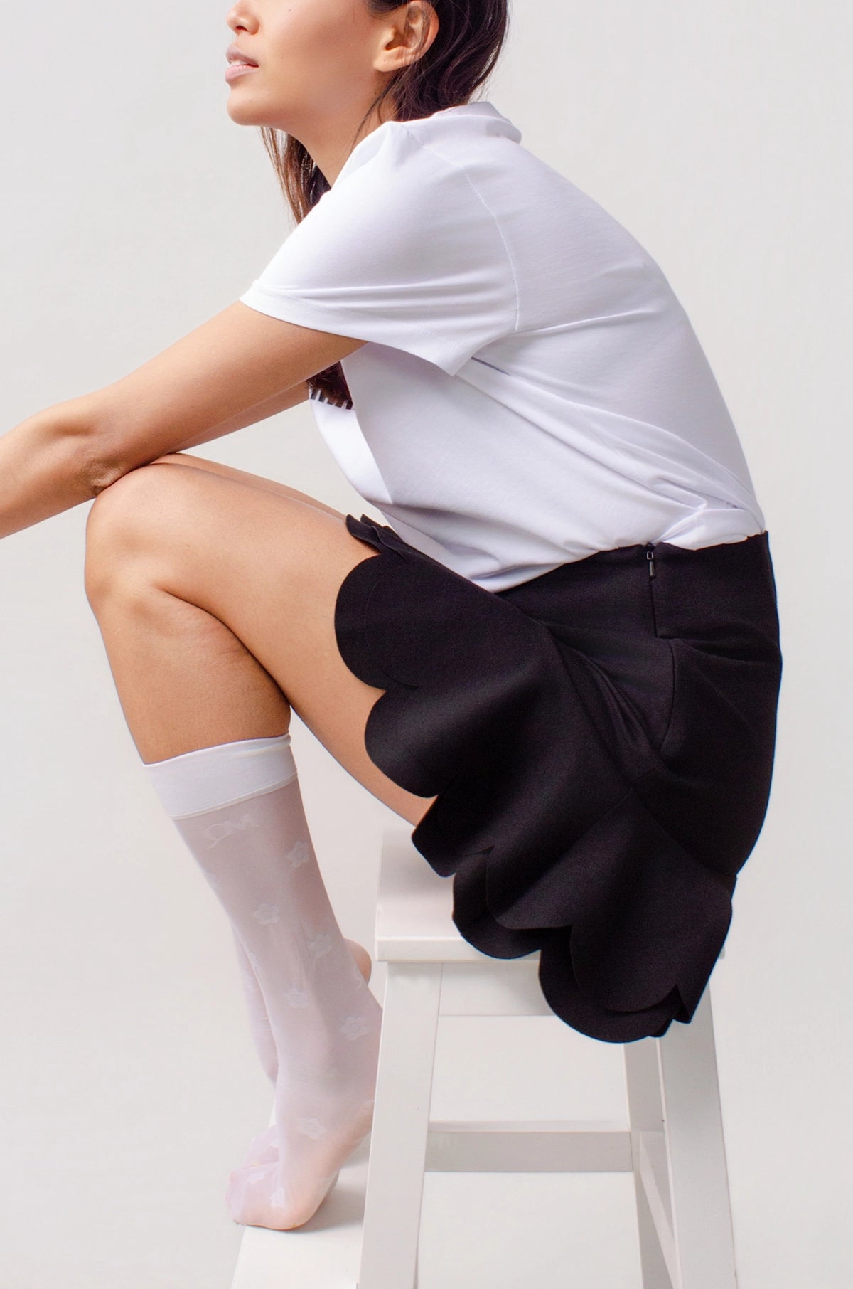 Petal Power Mini Skirt Black