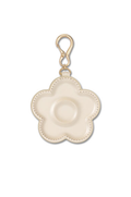 Daisy Mirror Bag Charm White Gold