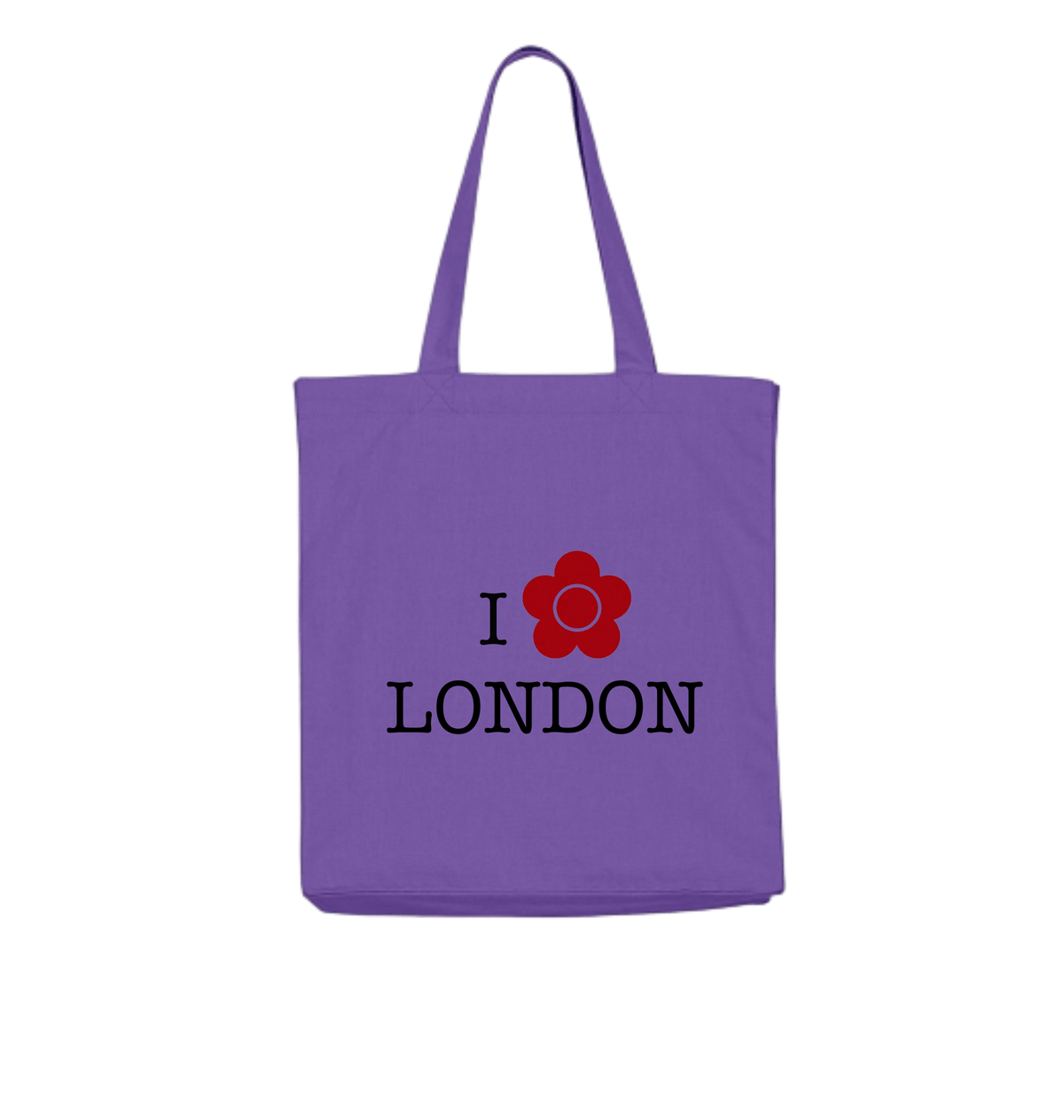 Purple Love Tote Bags Front
