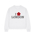 White Printed Sweater Front