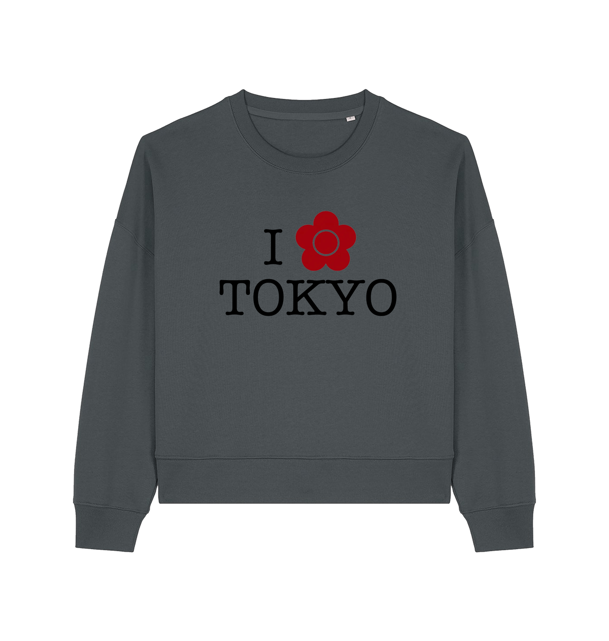 Anthracite Printed Sweater Front
