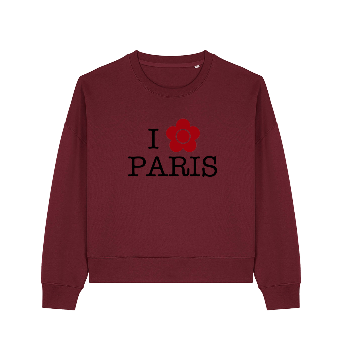 Burgendy Printed Sweater Front