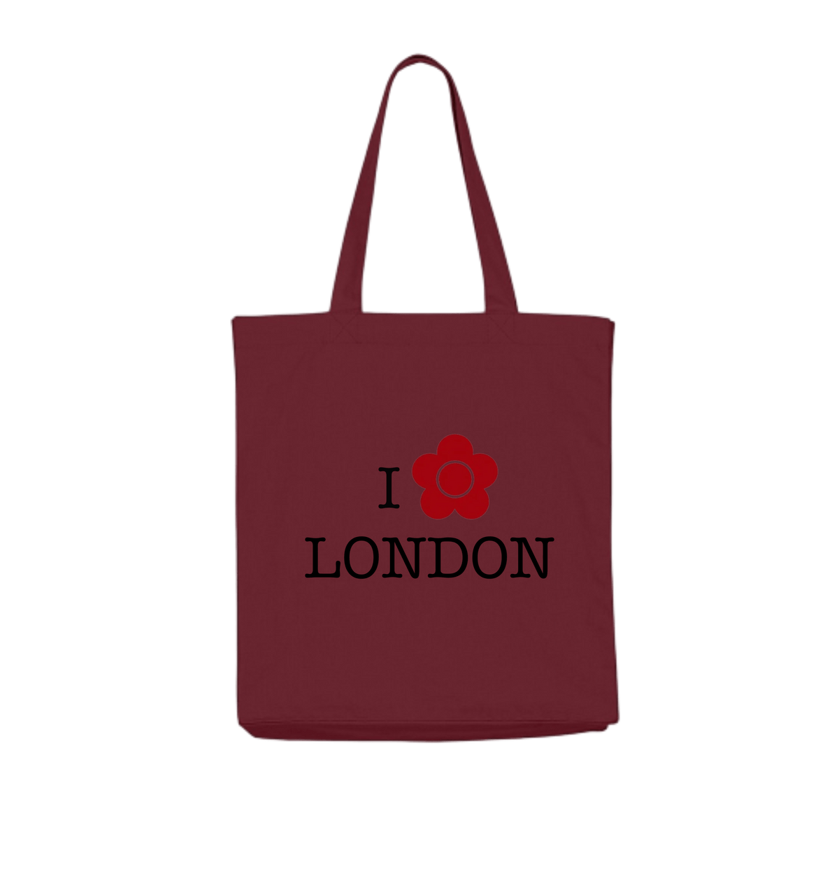 Burgundy Tote Bags Front