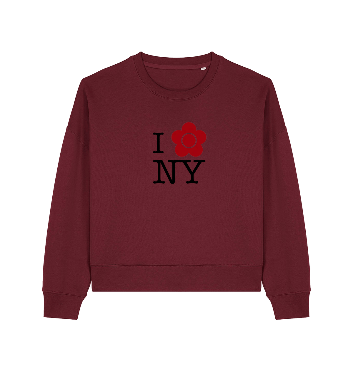 Burgendy Printed Sweater Front