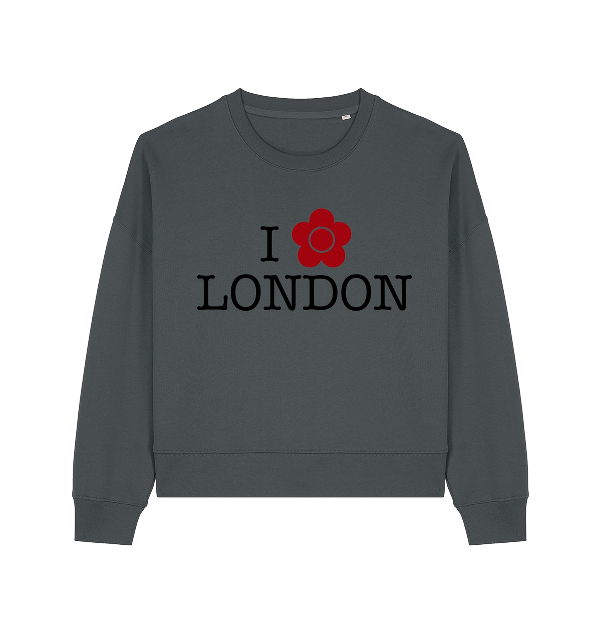 Anthracite Printed Sweater Front