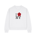 White Printed Sweater Front